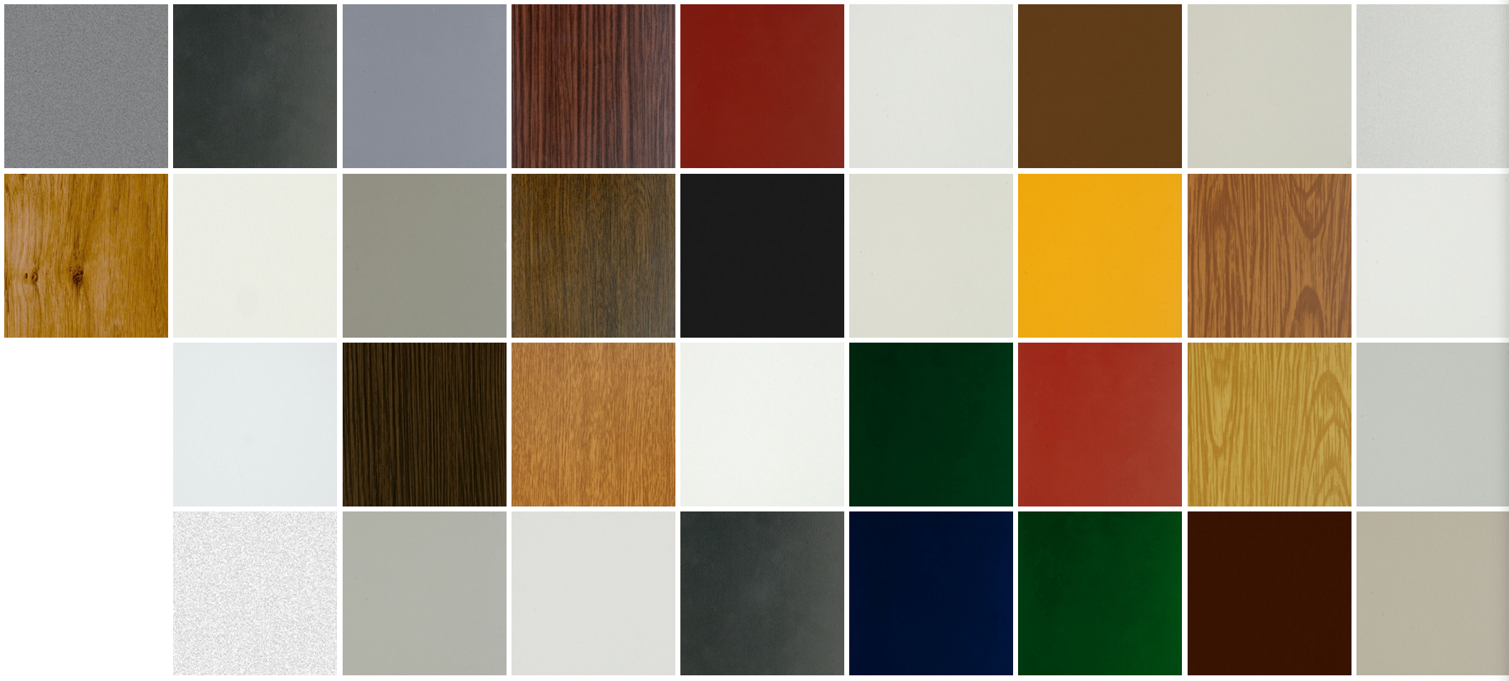 Vzorkovník farieb vonkajšie rolety vidode